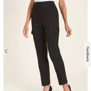 NWT Chico's Stretch Linen-Blend Tapered Utility Ankle Pants